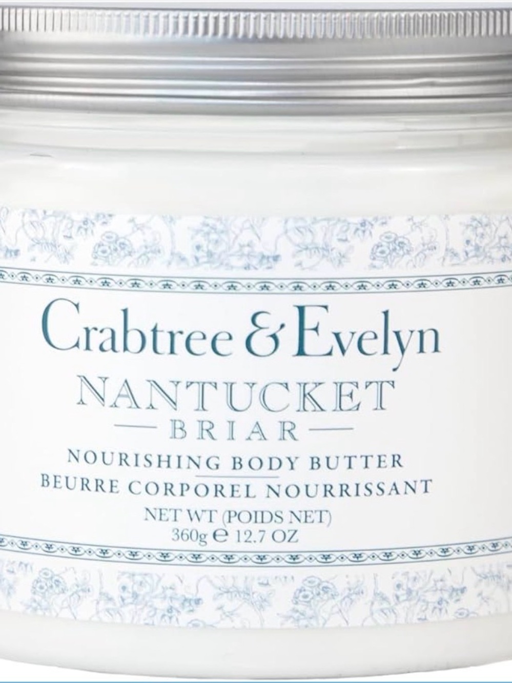 Crabtree & Evelyn Nantucket Briar Body Butter - White & Pale Blue